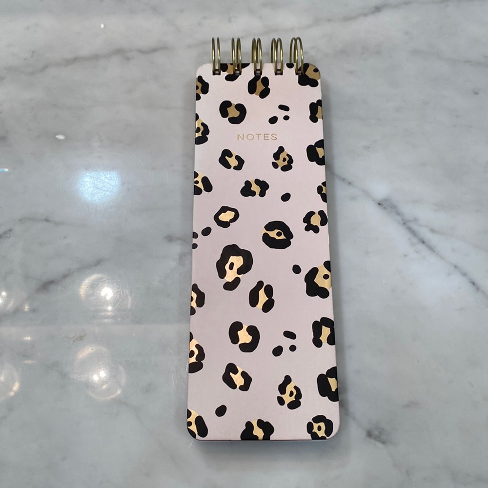 NWT Town Street Arts Spiral Cheetah Print Notepad